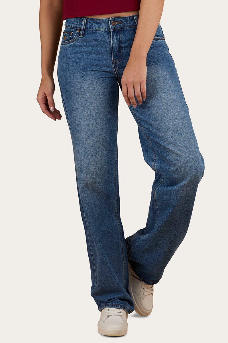 Cammy Low Rise Wide Leg Jean - Light Blue