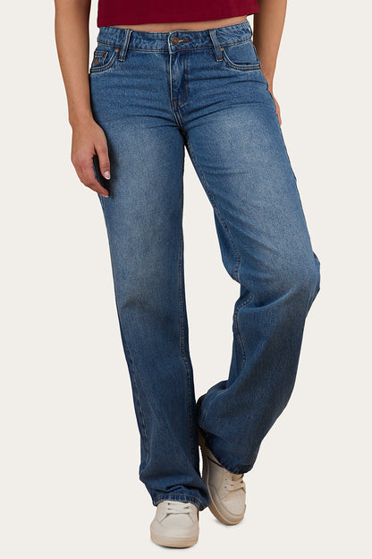 Cammy Low Rise Wide Leg Jean - Light Blue
