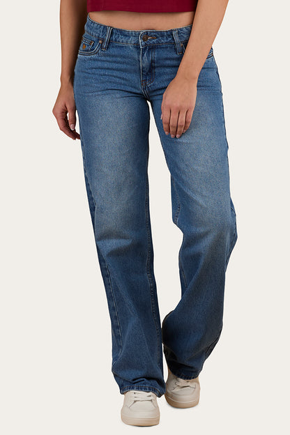 Cammy Low Rise Wide Leg Jean - Light Blue
