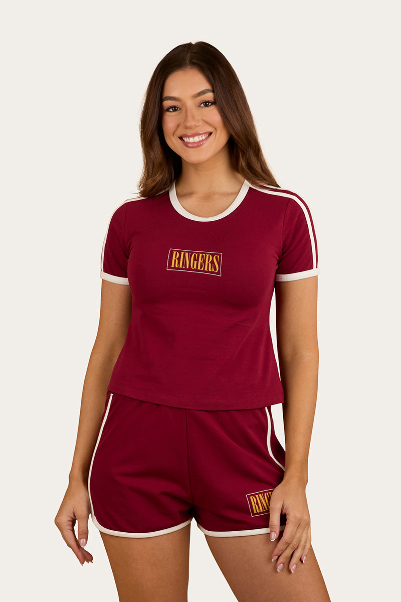 Lolita Womens Baby T-Shirt - Burgundy