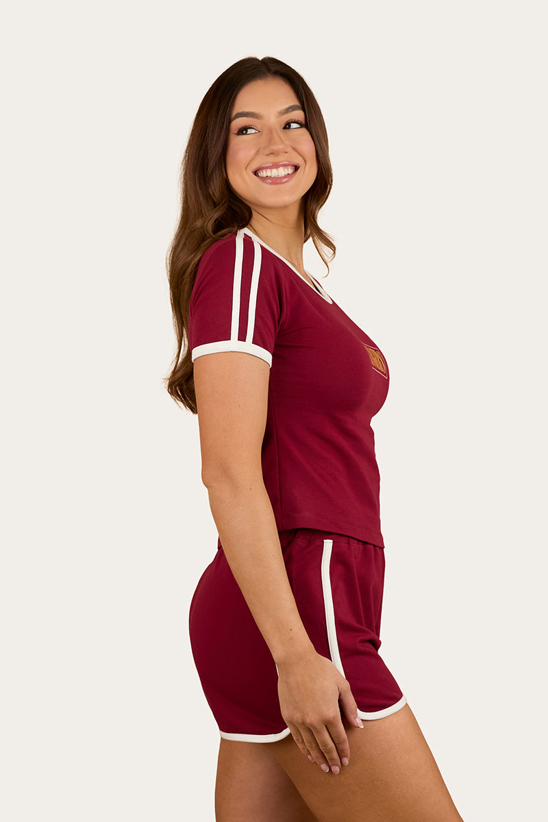Lolita Womens Baby T-Shirt - Burgundy