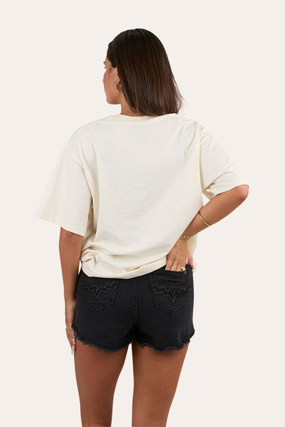 Bad Cowgirls Womens Oversized T-Shirt - Off White