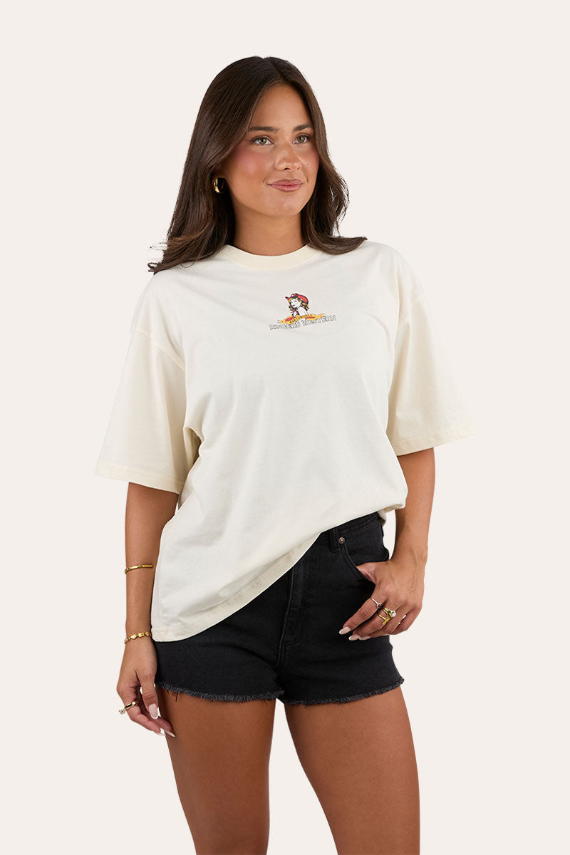 Bad Cowgirls Womens Oversized T-Shirt - Off White