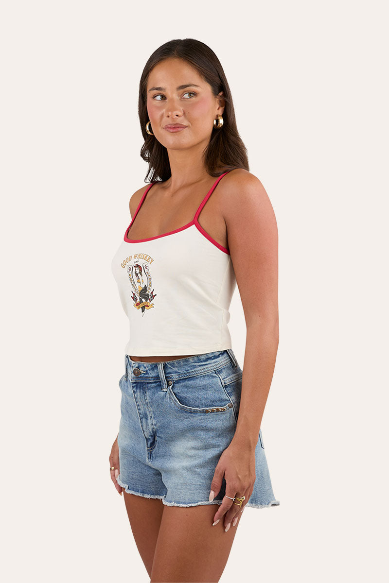 Bad Cowgirls Womens Tank - Off White
