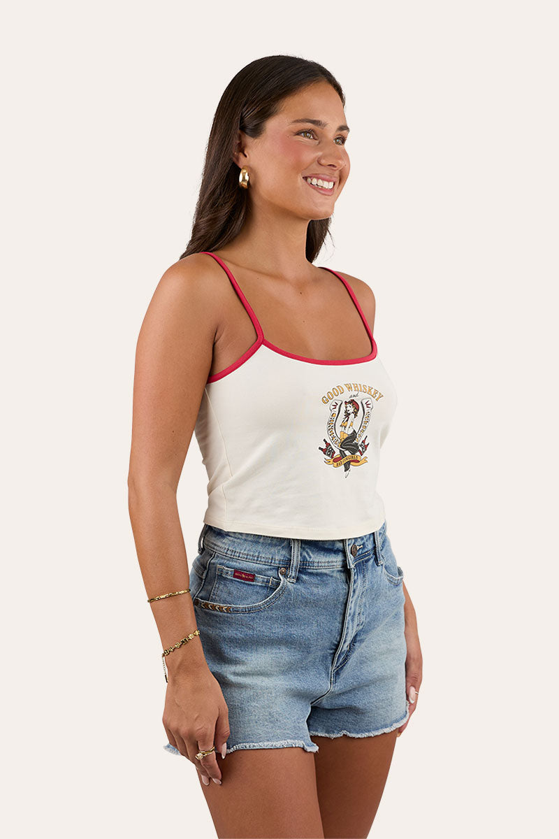 Bad Cowgirls Womens Tank - Off White