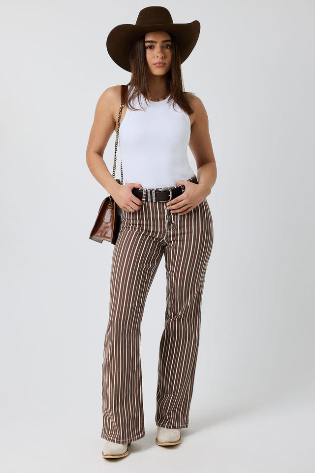 Tenika Womens Striped Denim Jean
