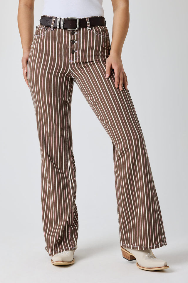 Tenika Womens Striped Denim Jean