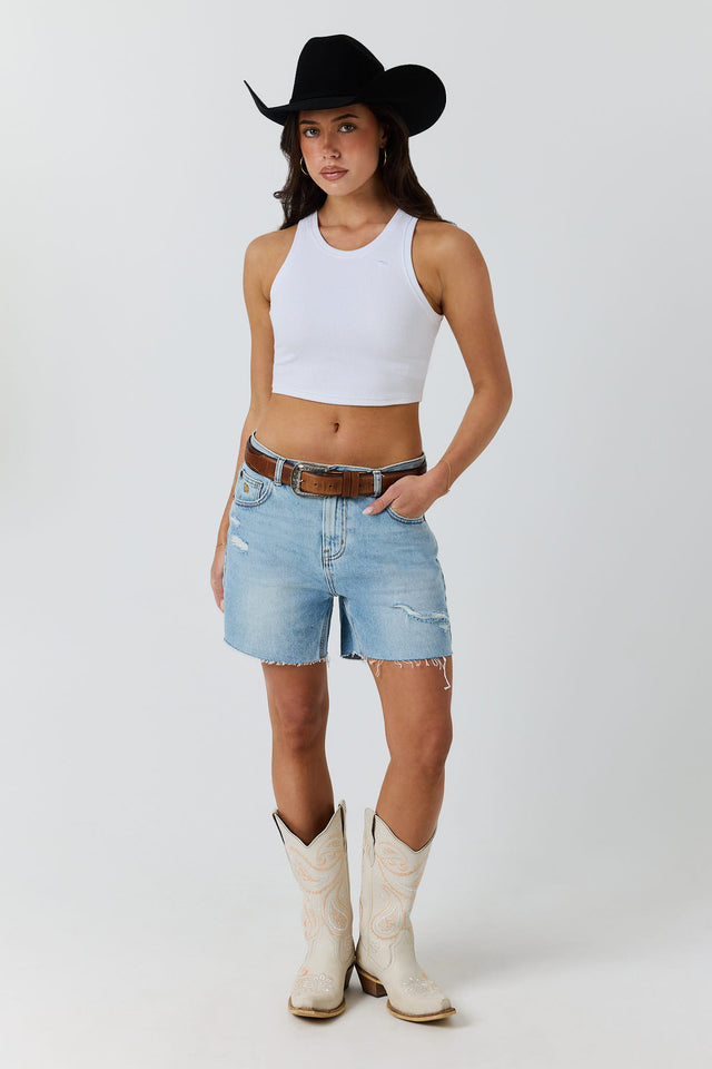 Hailey Womens Mid Rise Classic Short