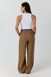 Carly Womens Linen Tailored Pant
