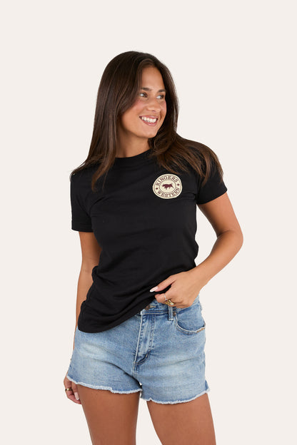 Ridin' Shotgun Womens Christmas Shirt - Black