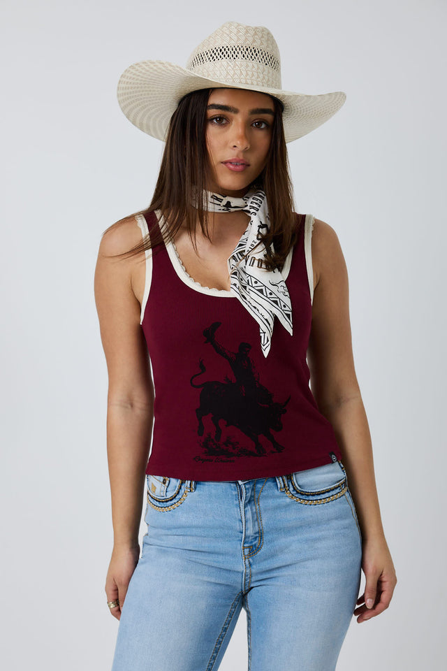 Ridin' Dirty Womens Rib Scoop Neck Tank