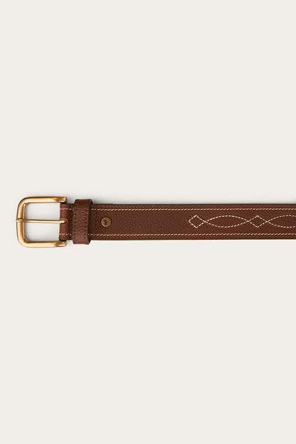 Crossover Belt - Brown / Brass