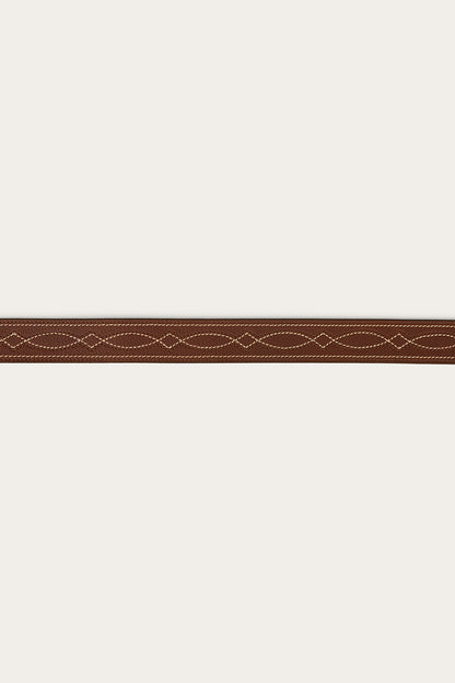Crossover Belt - Brown / Brass