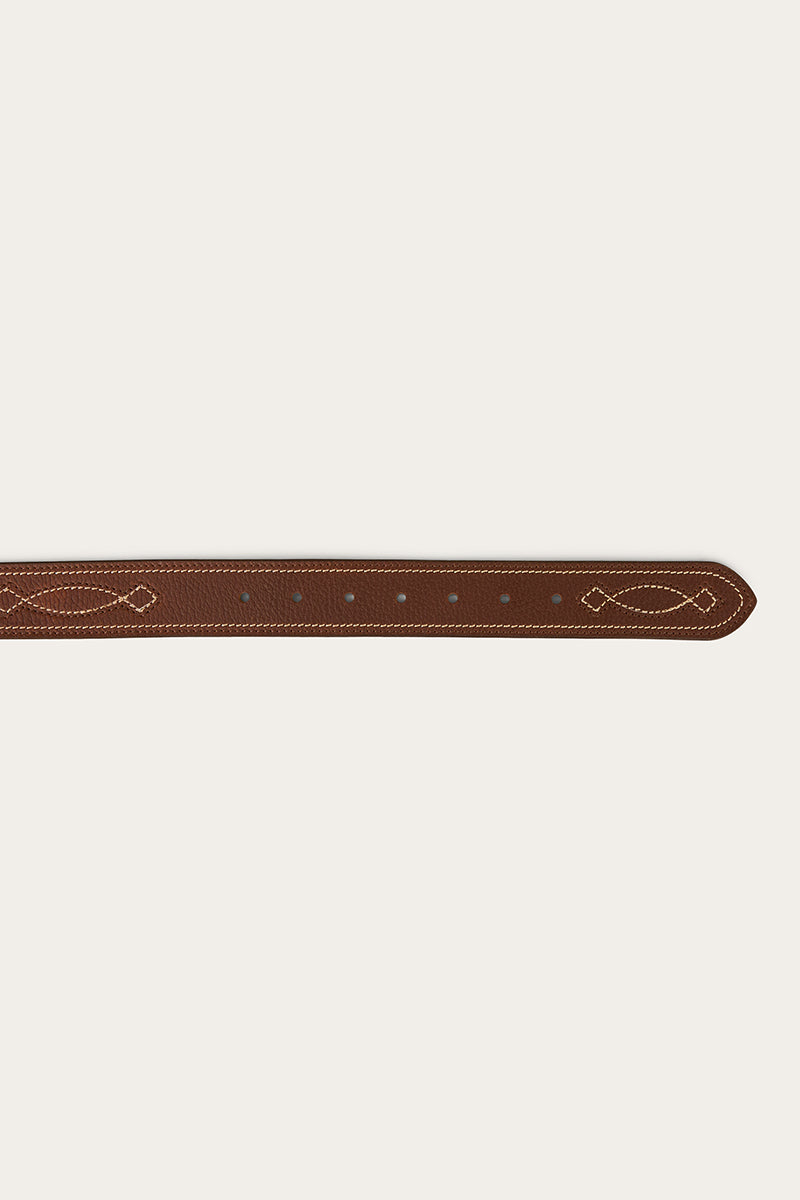 Crossover Belt - Brown / Brass