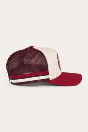 maroon-off-white