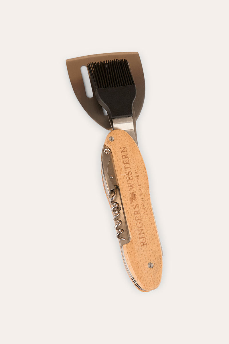 Grill 'Em Bbq Set - Wood