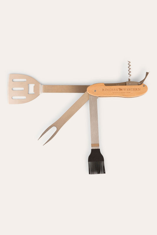 Grill 'Em Bbq Set - Wood