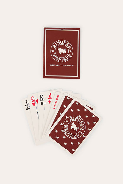 Saloon Deck Playing Cards - Burgundy