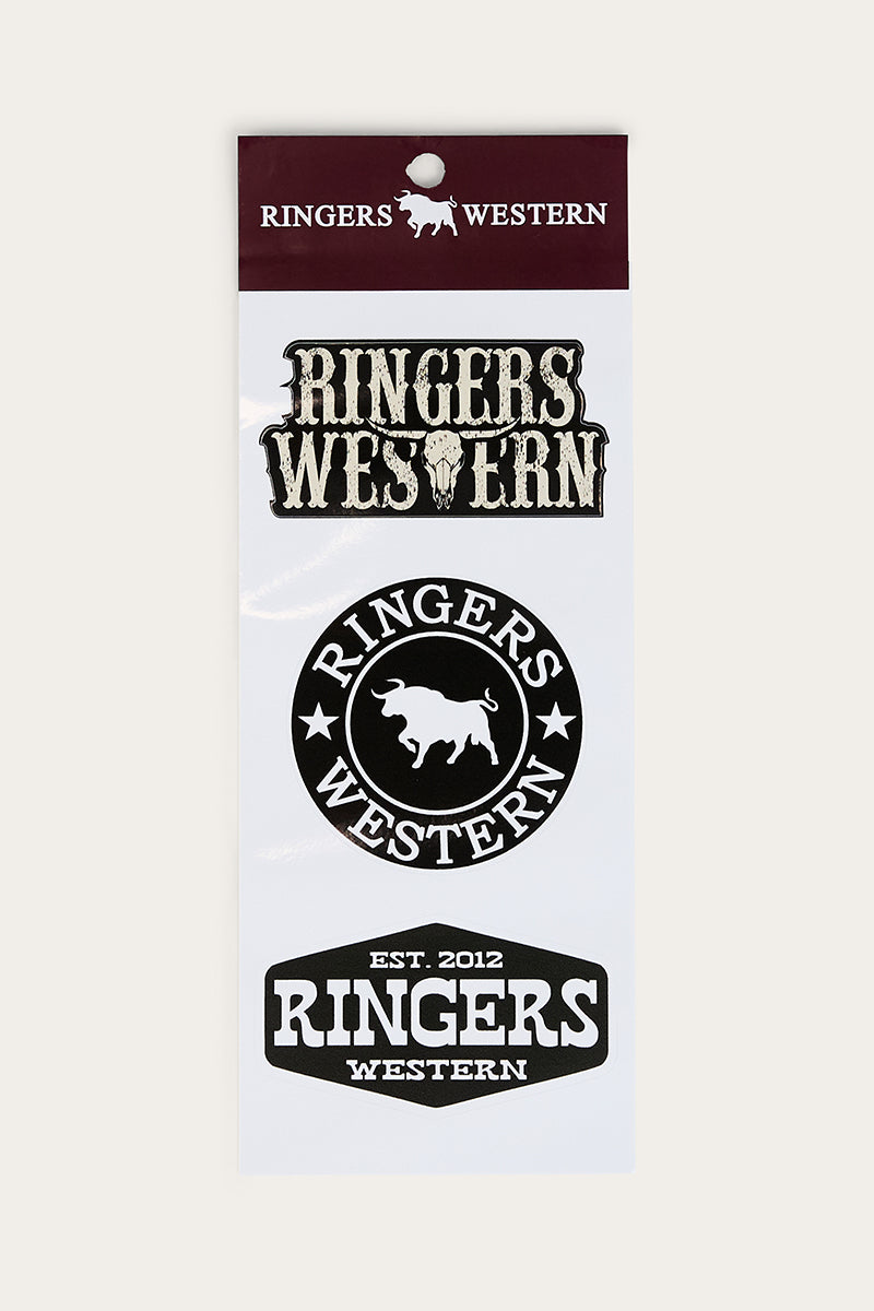 Longhorn 3 Pack Sticker - Black