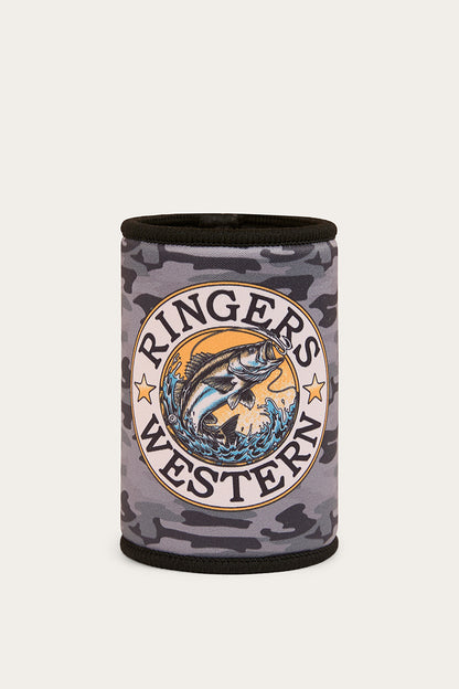 Buckin Barra Stubby Cooler - Black Camo