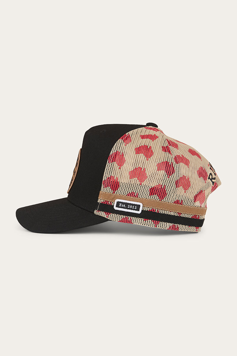 Aussie Rules Deep Fit Trucker Cap - Black