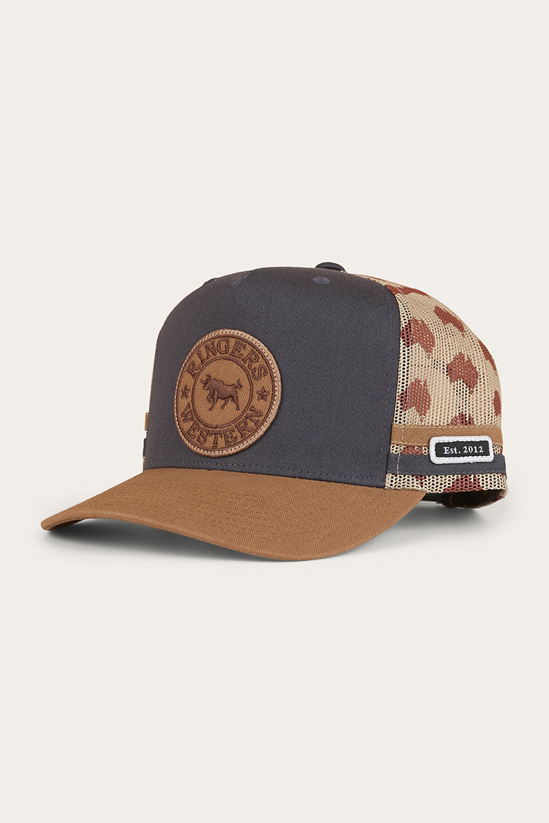 Aussie Rules Deep Fit Trucker Cap - Charcoal / Clay