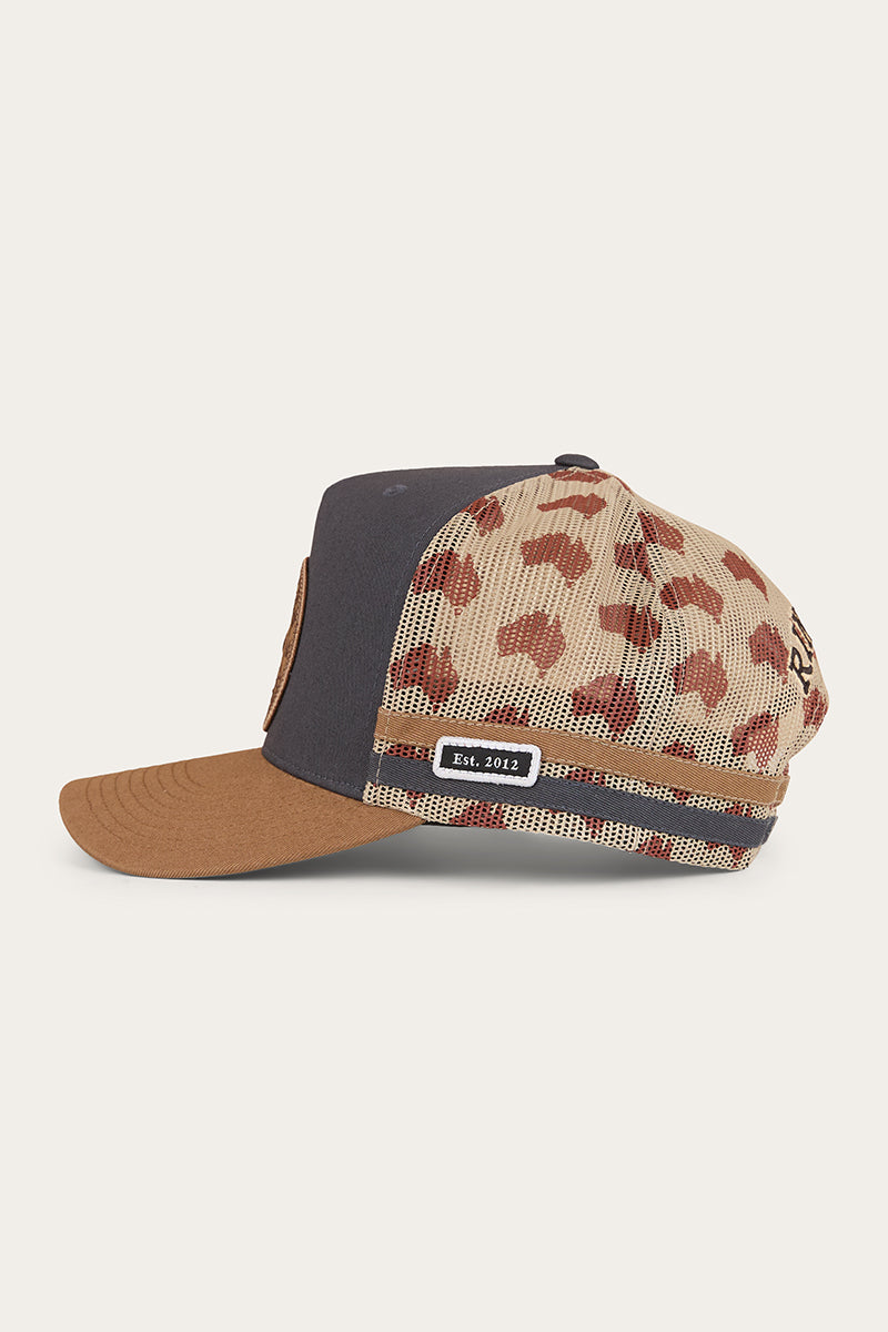 Aussie Rules Deep Fit Trucker Cap - Charcoal / Clay