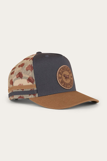 Aussie Rules Deep Fit Trucker Cap - Charcoal / Clay