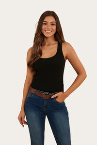 Blossom Womens Fitted Tank - Black