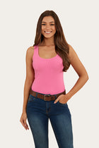 Blossom Womens Fitted Tank - Pink