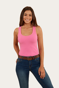 Blossom Womens Fitted Tank - Pink