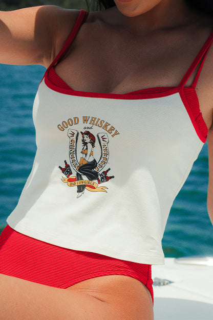 Bad Cowgirls Womens Tank - Off White