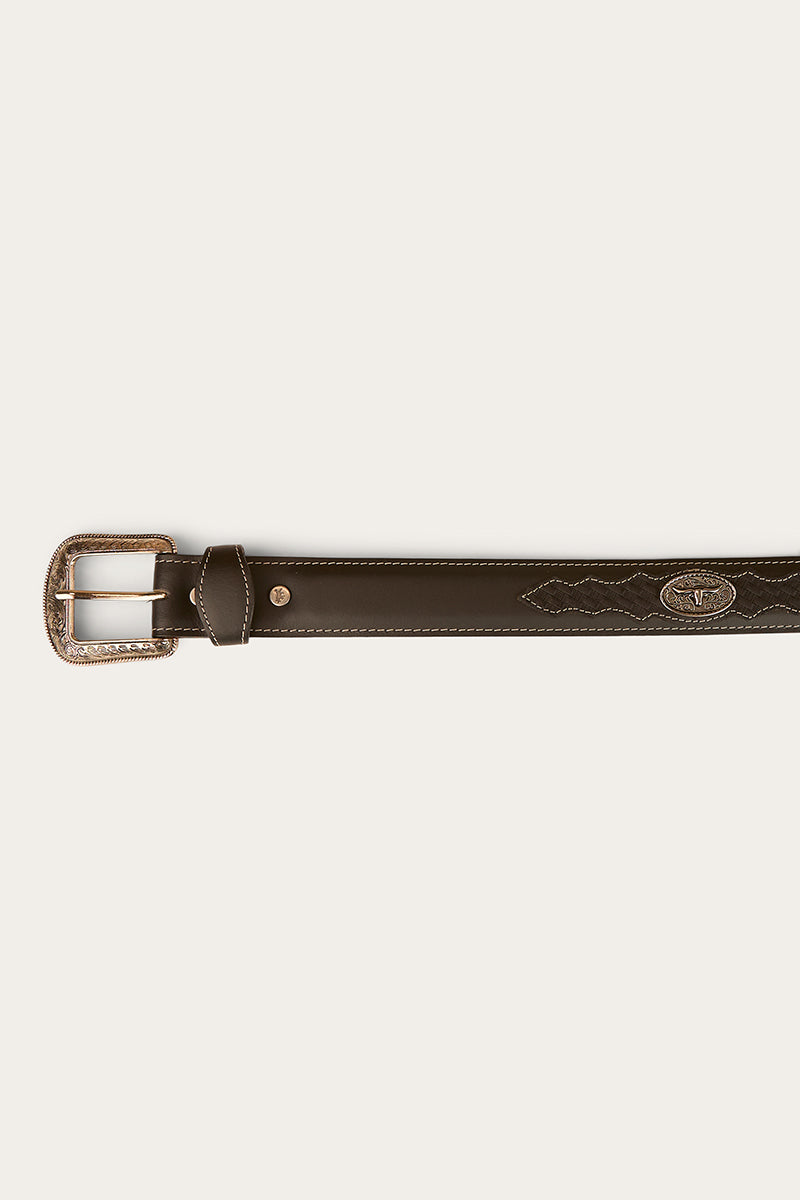 Cattleman Belt - Black / Silver