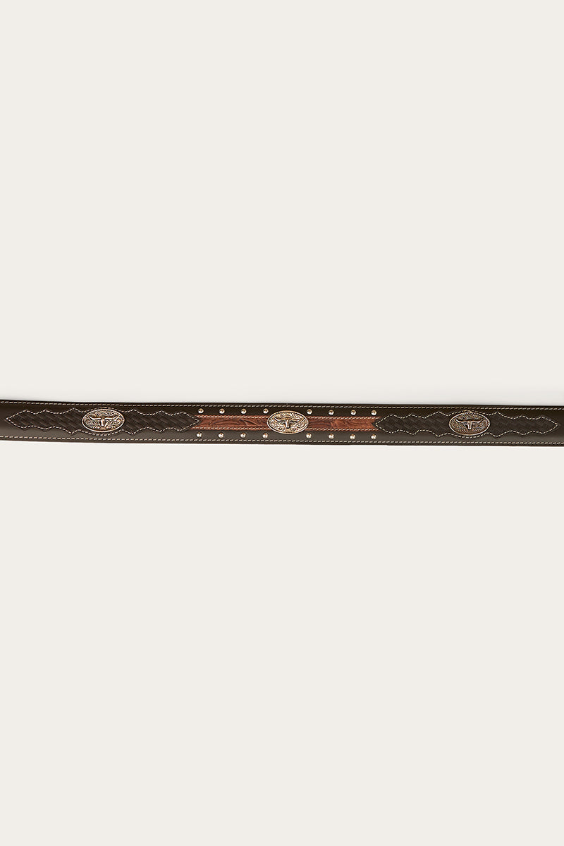 Cattleman Belt - Black / Silver