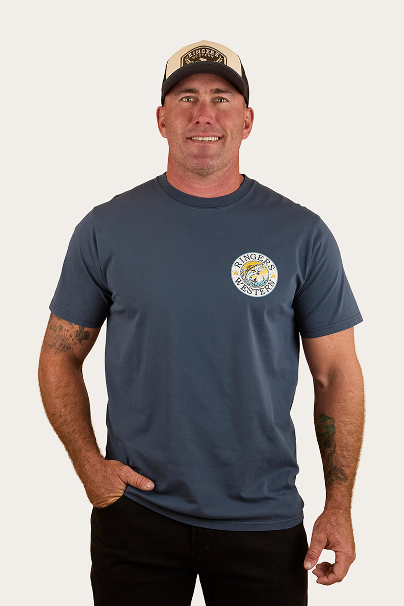 Big Catch Mens Loose Fit T-Shirt - Washed Navy