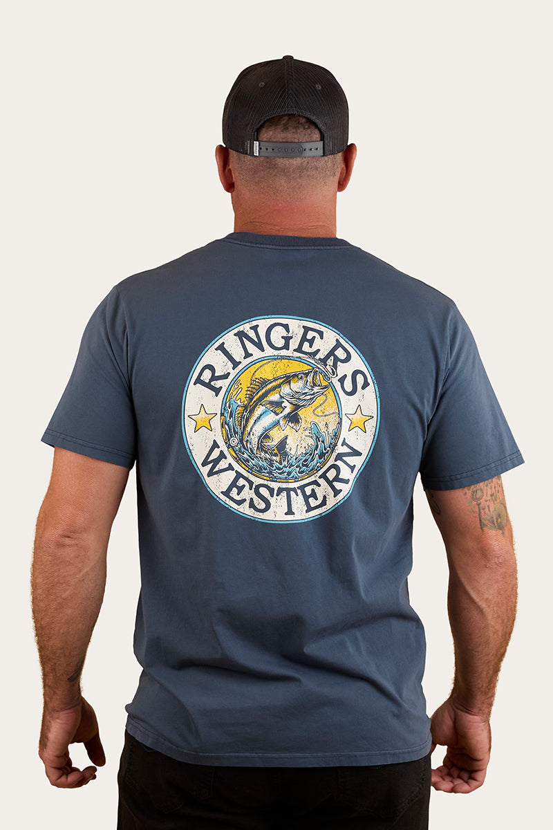Big Catch Mens Loose Fit T-Shirt - Washed Navy