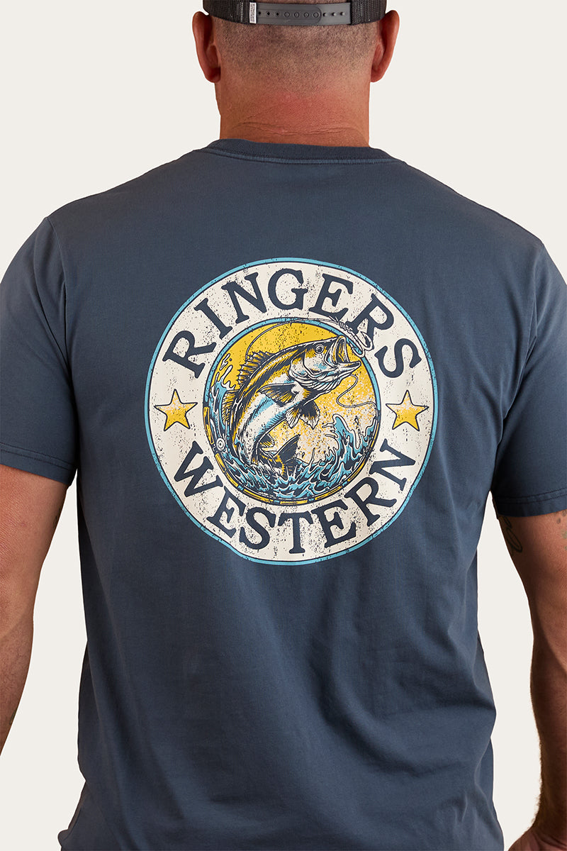 Big Catch Mens Loose Fit T-Shirt - Washed Navy