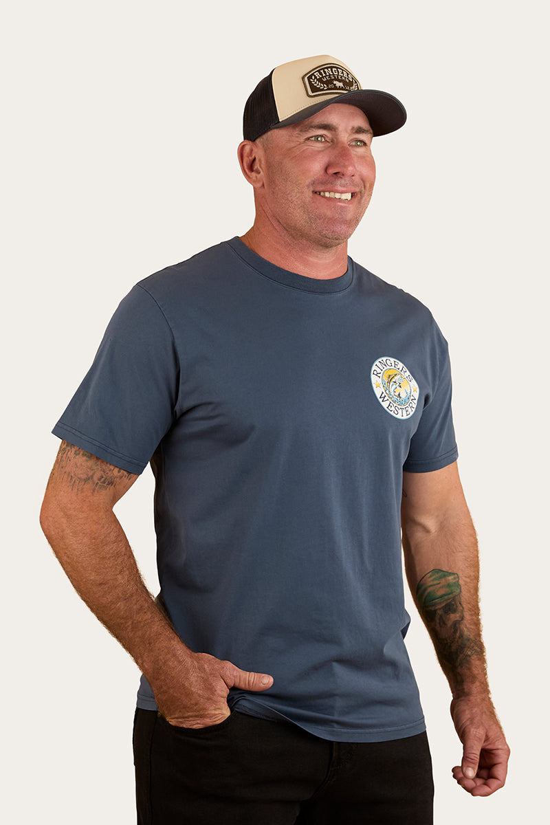Big Catch Mens Loose Fit T-Shirt - Washed Navy