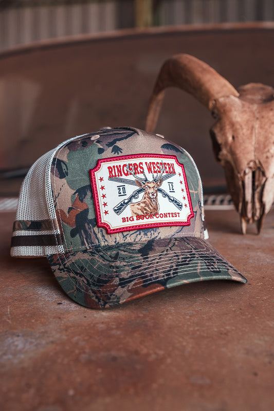 Big Buck Deep Fit Trucker Cap - Camo