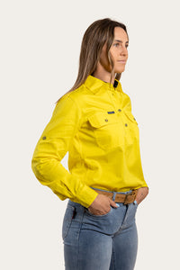 Pentecost River Womens Half Button Work Shirt - Lemon