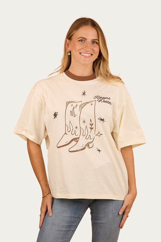 Cody Womens Oversized T-Shirt - Bone