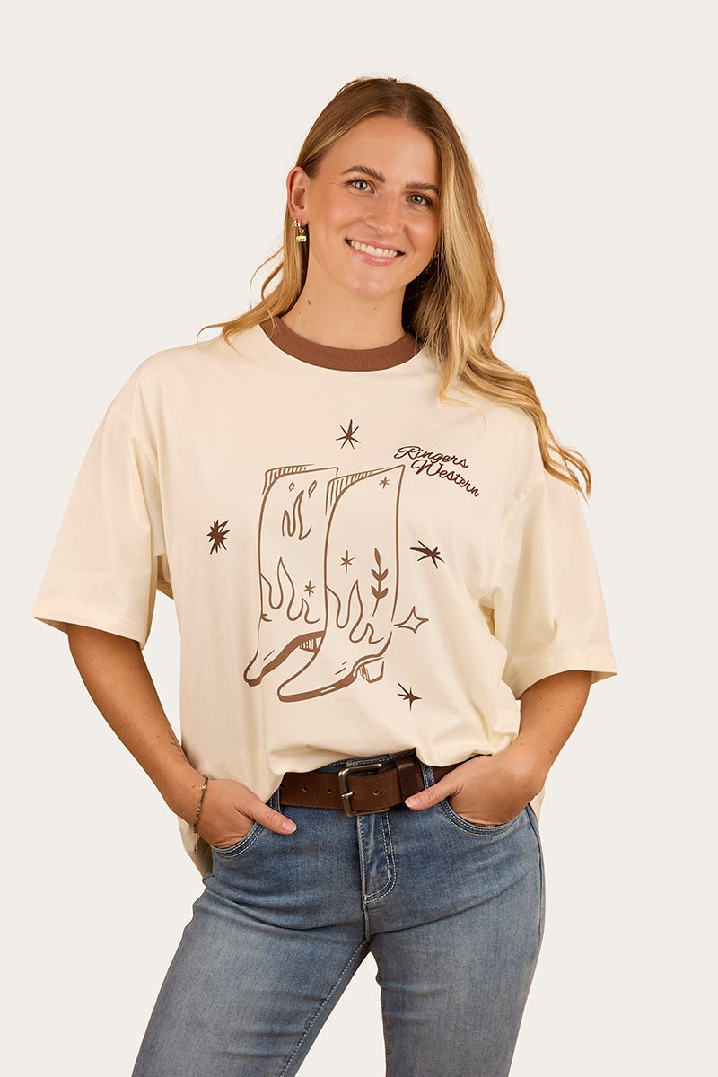 Cody Womens Oversized T-Shirt - Bone