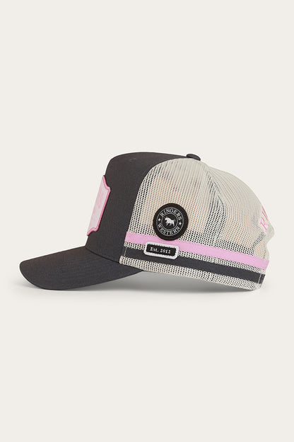 Country Club Deep Fit Trucker Cap - Ballet Pink / Charcoal