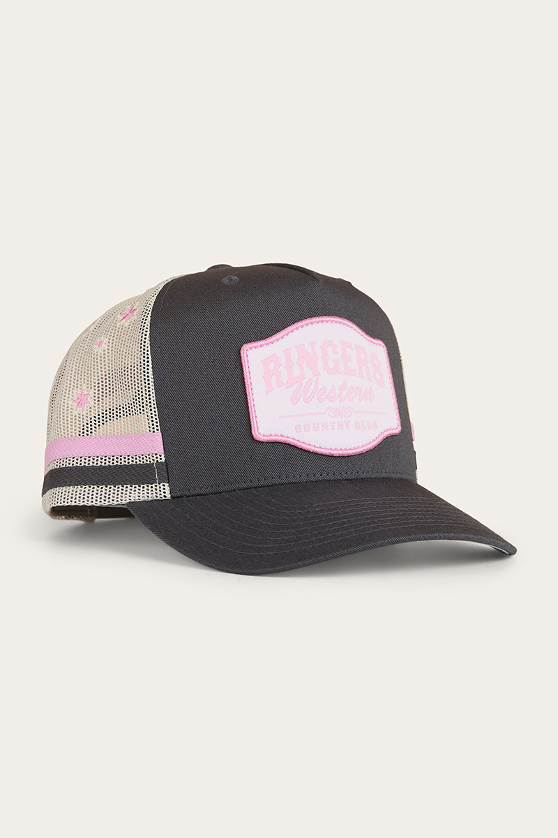 Country Club Deep Fit Trucker Cap - Ballet Pink / Charcoal