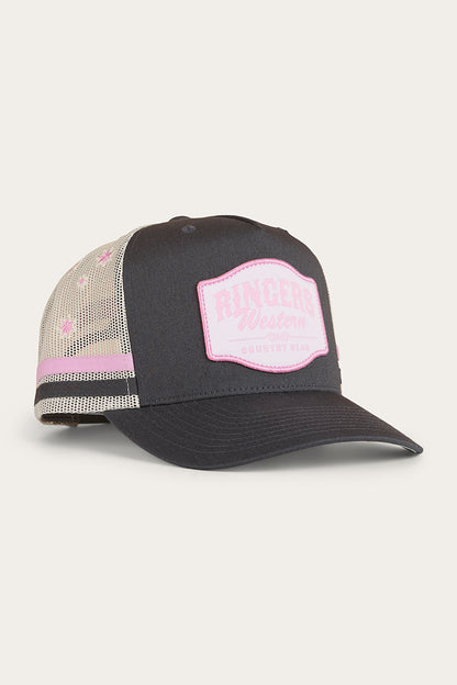 Country Club Deep Fit Trucker Cap - Ballet Pink / Charcoal