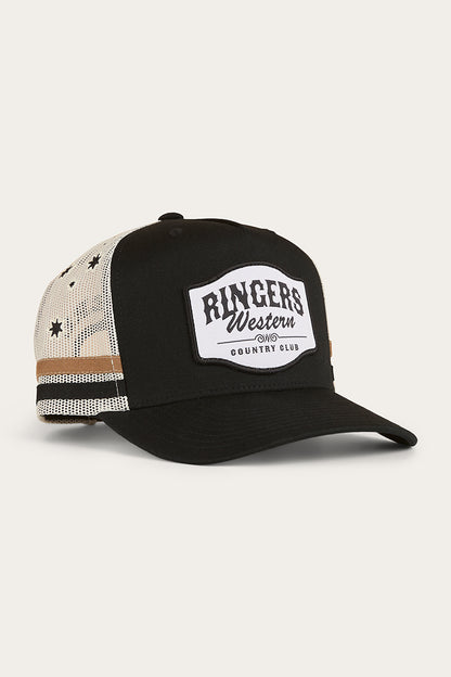 Country Club Deep Fit Trucker Cap - Black