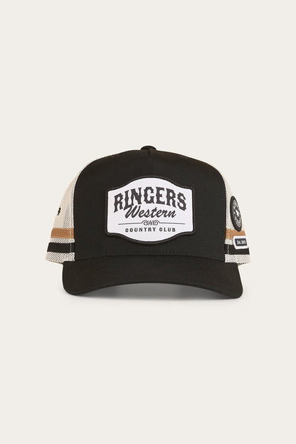 Country Club Deep Fit Trucker Cap - Black