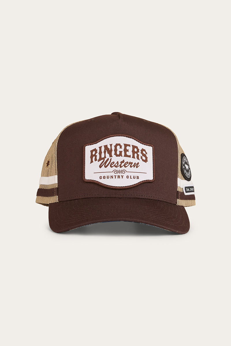 Country Club Deep Fit Trucker Cap - Saddle Brown