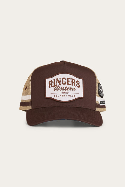 Country Club Deep Fit Trucker Cap - Saddle Brown