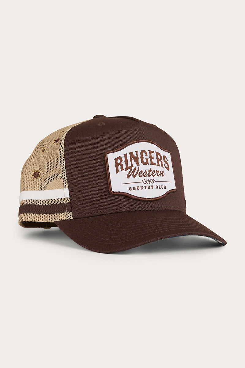 Country Club Deep Fit Trucker Cap - Saddle Brown